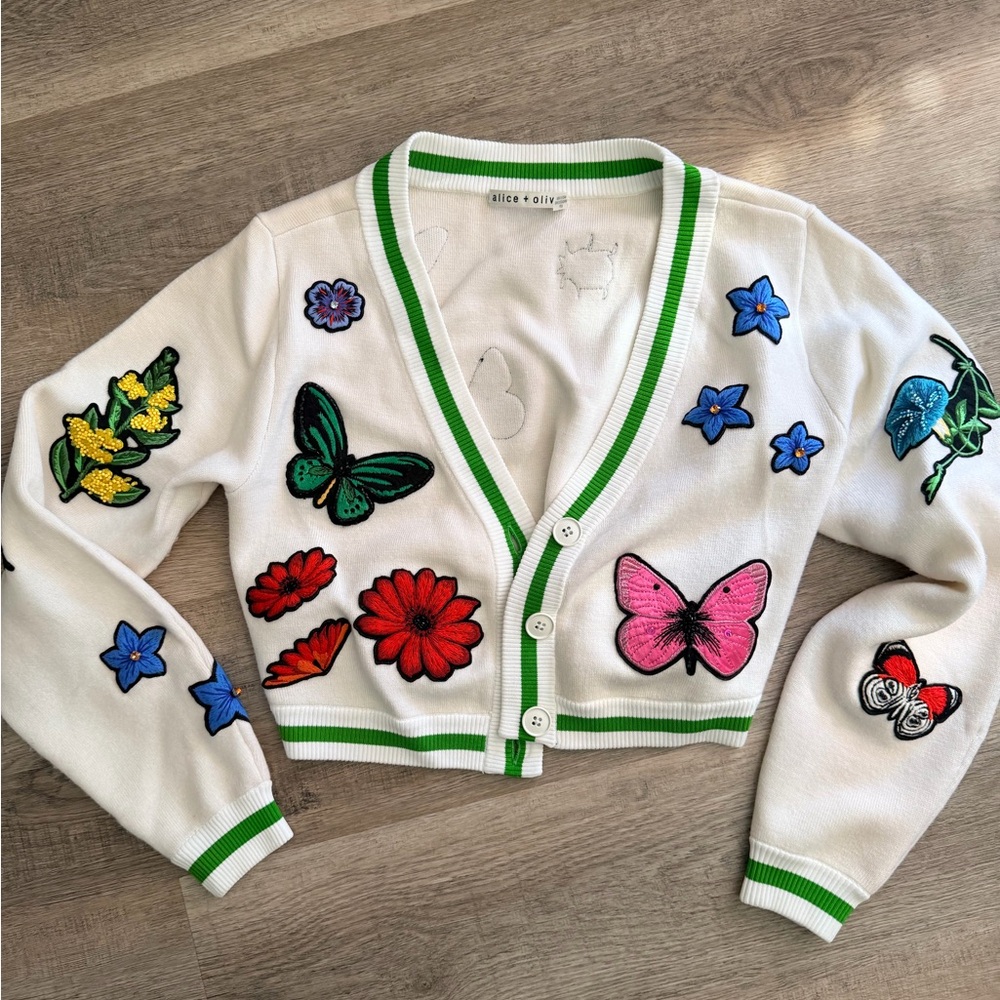 Alice + Olivia White Knit Sweater